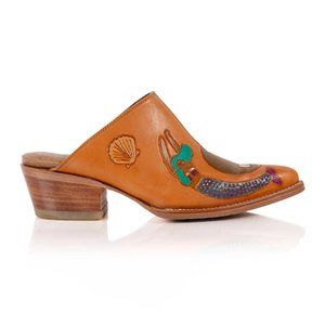 Brother Vellies Mermaid Doodle Leather Mules